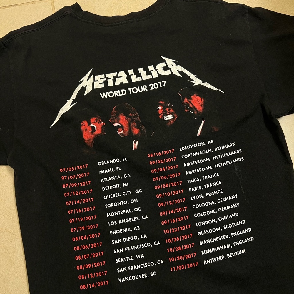 Metallica World Tour 2017 Black T-Shirt
